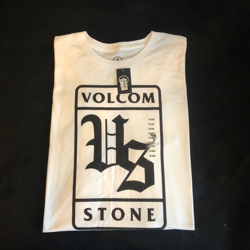 NWT Men's Volcom Stone XXL White T-Shirt